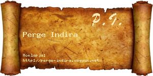 Perge Indira névjegykártya